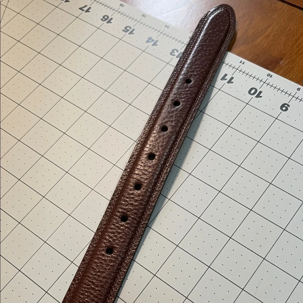Men's Dressy Brown Leather Belt Large 38-40